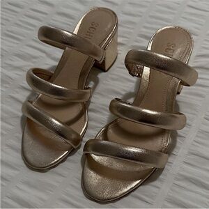 Schutz Gold Women's Strappy Sandals